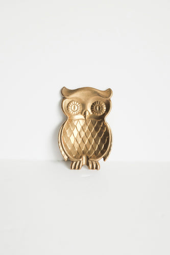 Brass Owl Dish Tray