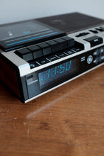 Vintage GE AM/FM Radio Cassette player  / Mid Century / Faux Woodgrain Housing / retro tech clock / General Electric