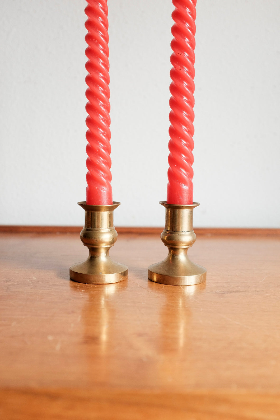 Vintage Brass Candle Holders Set of 2