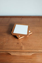 Tile and Wood Trivets or Coasters Made in Japan - set of 2