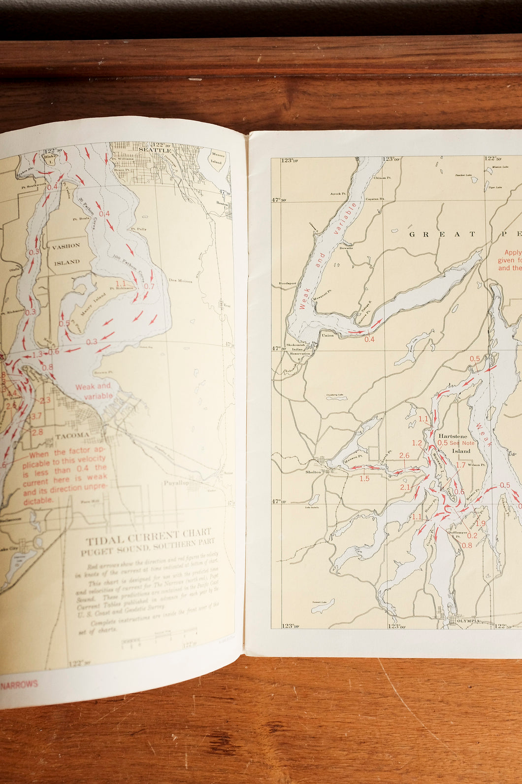 Booklet of Tidal Current charts - Puget sound Southern part ...