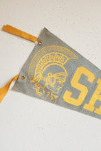 Vintage Shoreline Spartans Pennant Blue and yellow