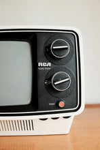 Vintage RCA TV - Mid Century Mod Retro White B&W TV