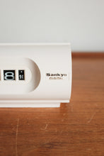 Vintage Sankyo Model 451 C Flip Alarm Clock - Retro White design, Working Condition, Made in Japan