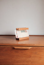 Oak and melamine desk organizer or napkin holder