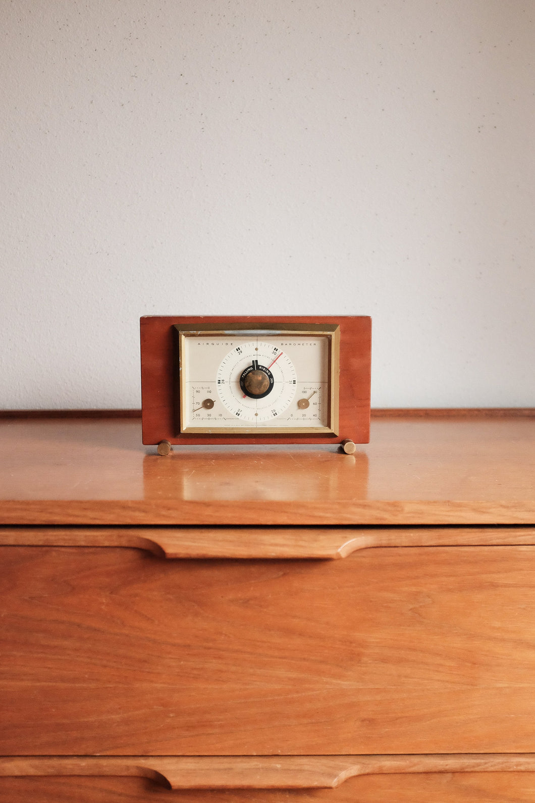 Airguide Barometer Wood and metal science dial weather instrument ...