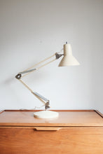 Vintage task lamp articulating lamp luxo style creme / white