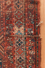 Late 19th Century Antique Persian Qashqai Khamseh Rug- 7′5″ × 10′6″
